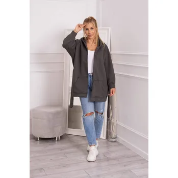 Zateplená bunda se zavazováním v pase v grafitové barvě UNI