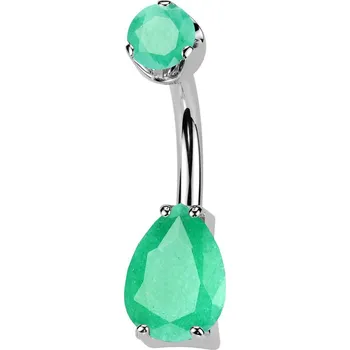 Piercing Šperky4U Piercing do pupíku - TITAN, Onyx - TIT1552