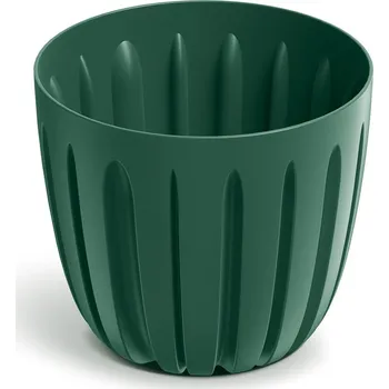 Květináč Plastový květináč WARIOS tmavě zelený, varianta 16,8 cm