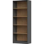 FALCO Praktická knihovna Malvína 60, antracit/dub artisan, 182x60x30 cm