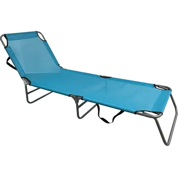 Zahradní lehátko Zahradní lehátko, modrá/šedá, KELEO