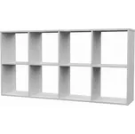 Regál Manja 2x4 FALCO - Bílý, Odolný, Moderní, Skladovací řešení