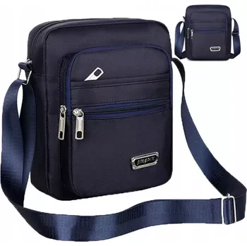 Pánská taštička na telefon JING RO13 (Velká pánská sportovní taštička přes rameno na telefon, doklady, klíče - 5x kapsa na zip)