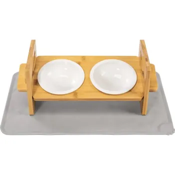 Miska pro psa Nastavitelné misky na krmivo a vodu pro zvířata PJ-082 se silikonovou podložkou
