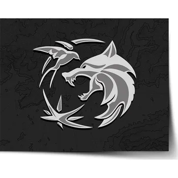 Plakát Sablio Plakát Zaklínač Černá mapa - 60x40 cm