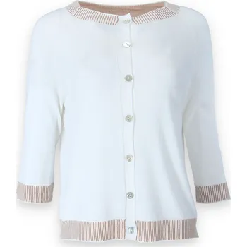 Dámský svetr Propínací svetřík 3/4 rukáv S5520 barva: bílá