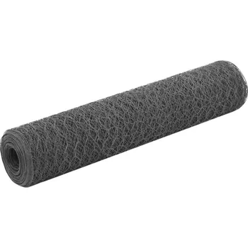 Pletivo vidaXL Pletivo ke kurníku ocel PVC vrstva 25 x 0,75 m [140411] Barva: Šedá