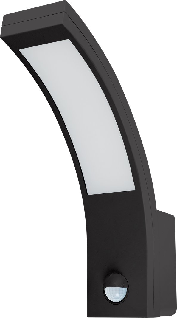 LED fasádní svítidlo Sonet 10W černé IP54 4000K s PIR čidlem