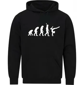 Pánská mikina Pánská mikina Evoluce gymnastky (Velikost: 5XL, Barva: Černá)