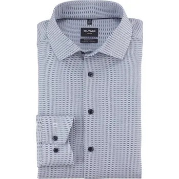 Pánská košile Olymp Luxor 24/7 Modern Fit společenská košile 130874 11 Modrá 45