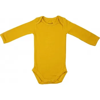 Kojenecký body TIMBOO Body s dlouhým rukávem Ocher Velikost (od výrobce): 74/80