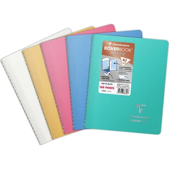 Zápisník Clairefontaine, Zápisník Koverbook, A5, linkovaný, 80 listů, silver