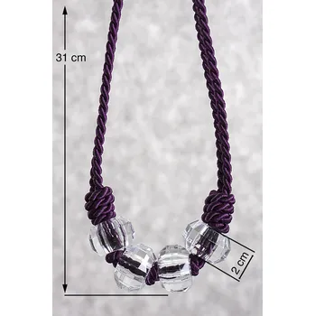 Příslušenství pro záclonu a závěs DEKORAČNÍ ŠŇŮRA NA ZÁVĚS 69 FIALOVÁ