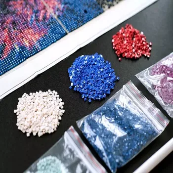 Diamantová mozaika 30x30 - měsíc (Výšivka diamantová mozaika 5D obraz 30 x 30 cm)