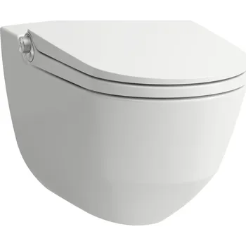 Klozet Cleanet Riva - závěsný klozet rimless s bidetovací funkcí, včetně sedátka, bílá mat, matná titanově černá H8206917650001