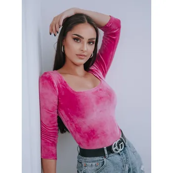 Dámské tričko Dámské tričko s výstřihem VSB22 VELUR HELA dark pink, VELIKOST S