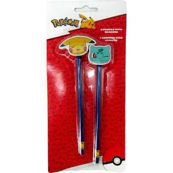 Blok Sada tužek Pokémon Pikachu a Bulbasaur 2ks