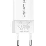 33W EU adaptér / nabíječka WOZINSKY - USB-C + USB-A - GaN provedení - bílá