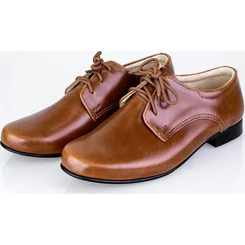 Chlapecká obuv Chlapecké společenské boty 99 hnědé, Dětské boty 36