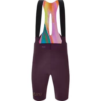 Cyklistické kalhoty SANTINI Cyklistické kalhoty krátké s laclem - UNICO EDGE - bordó