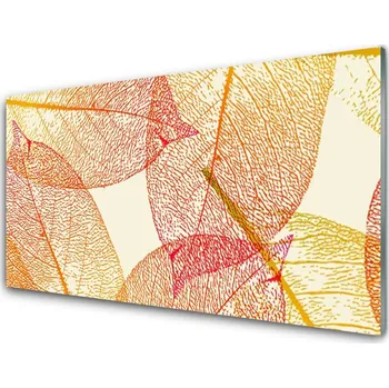 Obraz Obraz na skle Listy Umění Rostlina 125x50 cm 2 Přívěsky