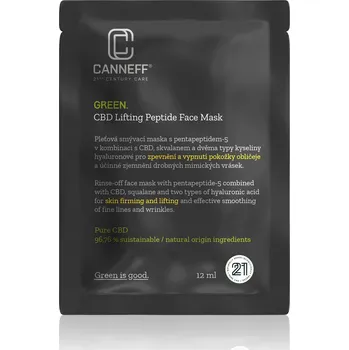 Pleťová maska Canneff Green CBD Lifting Peptide Face Mask