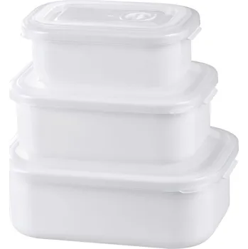 Dóza na potraviny Dóza MagicHome Lunchbox set MB41, obdĺžniková, otvárateľné veko, sada 3 ks, 700/1300/2100 ml