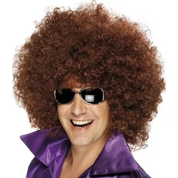 Karnevalová paruka Pánská paruka mega afro - Hnědá