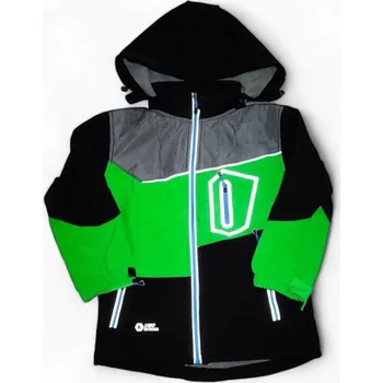 Chlapecká bunda Softshellová bunda dětská zateplená Kugo Outdoor černo-zelená 146