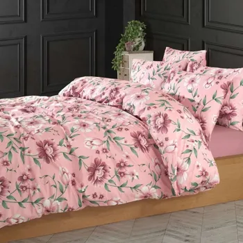 Povlečení Povlečení bavlněný satén Marilyn růžová TiaHome 1x Polštář 90x70cm, 1x Přikrývka 140x200cm