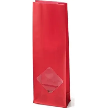 Sáček na potraviny Sáček KD | červený mat | recyklovatelný obsah 100g ( 70 + 40 x 205 mm )