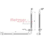 Brzdová hadice METZGER 4110879
