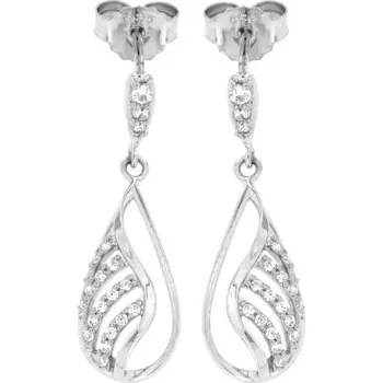 Náušnice Zlatnictví U Kostela Stříbrné visací náušnice se zirkony 150 1036203769