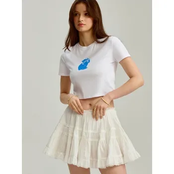 Dámské tričko Krátké tričko s potiskem - S - House - bílý - 425EJ-00X