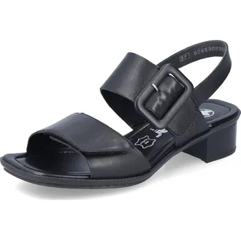 Dámské sandále DÁMSKÉ SANDÁLY RIEKER 62663-01 ČERNÁ Barva: Černá, Velikost: 41