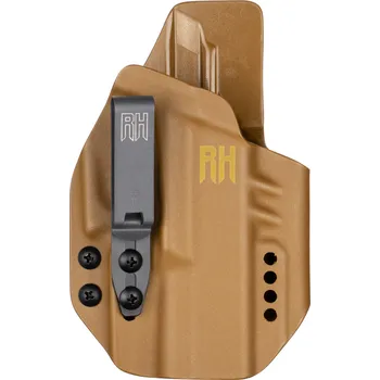 Příslušenství pro sportovní střelbu RH Holsters CROCY - Glock 19 Gen3-5 - Glock 19X/45 - appendix vnitřní kydexové pouzdro - coyote hnědá Pouzdro je pro: Pravák