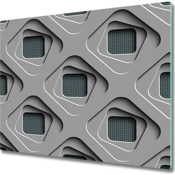 Kuchyňské prkénko Skleněná krájecí deska 3D abstrakce 60x52 cm