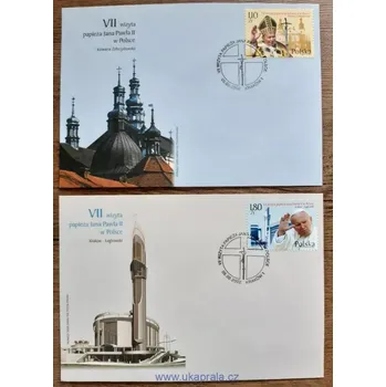 Sběratelství POLSKO FDC 3984/5 papež Jan Pavel II., r. 2002