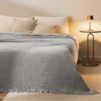 Prostěradlo Přehoz WAFFLE CREAM 200x230 cm. MIABELLA HOME