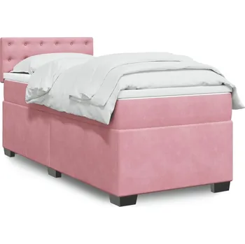 Postel Čalouněná dvoulůžková postel VidaXL 90x200 cm, růžová