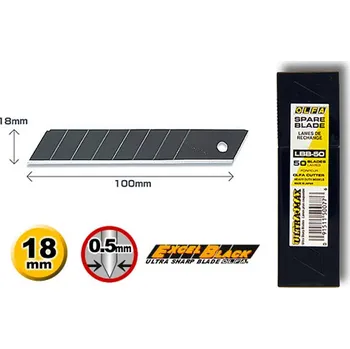 Pracovní nůž OLFA LBB-50 náhradní čepele extra ostré 50ks