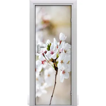 Fototapeta Samolepící fototapeta na dveře Květiny višně 75x205 cm