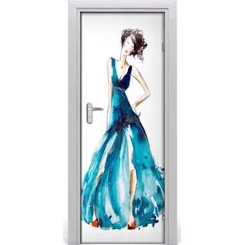 Fototapeta Samolepící fototapeta na dveře Ilustrace móda 95x205 cm