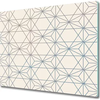 Kuchyňské prkénko Skleněná krájecí deska Geometrické pozadí 60x52 cm