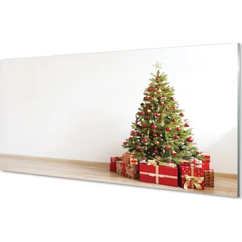 Obraz Obraz na skle Ozdoby na vánoční stromeček dárky 125x50 cm 4 Přívěsky