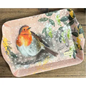 Ptactvo Robin & Berries 14 x 21 cm, Alex Clark Vánoční podnos