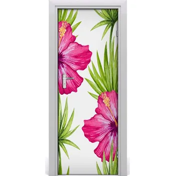 Fototapeta Samolepící fototapeta na dveře havajský vzor 85x205 cm