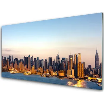 Obraz Obraz na skle Město Domy 100x50 cm 2 Přívěsky