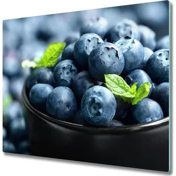 Kuchyňské prkénko Skleněná krájecí deska borůvky 60x52 cm