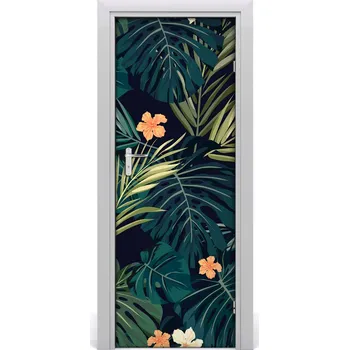 Fototapeta Samolepící fototapeta na dveře havajské květiny 95x205 cm